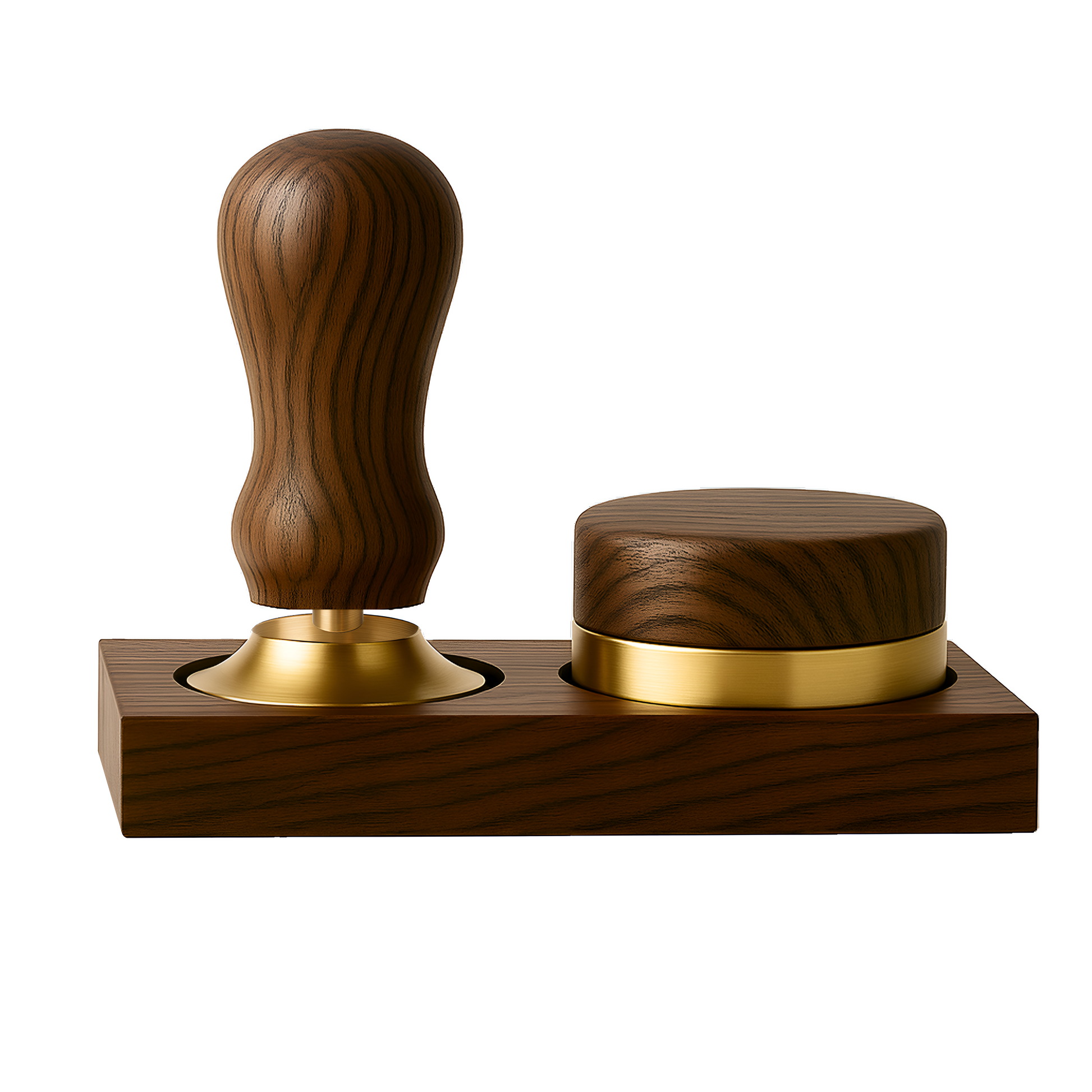 Bundle aus Whiskyfassholz – Tamper mit Federung & Leveler