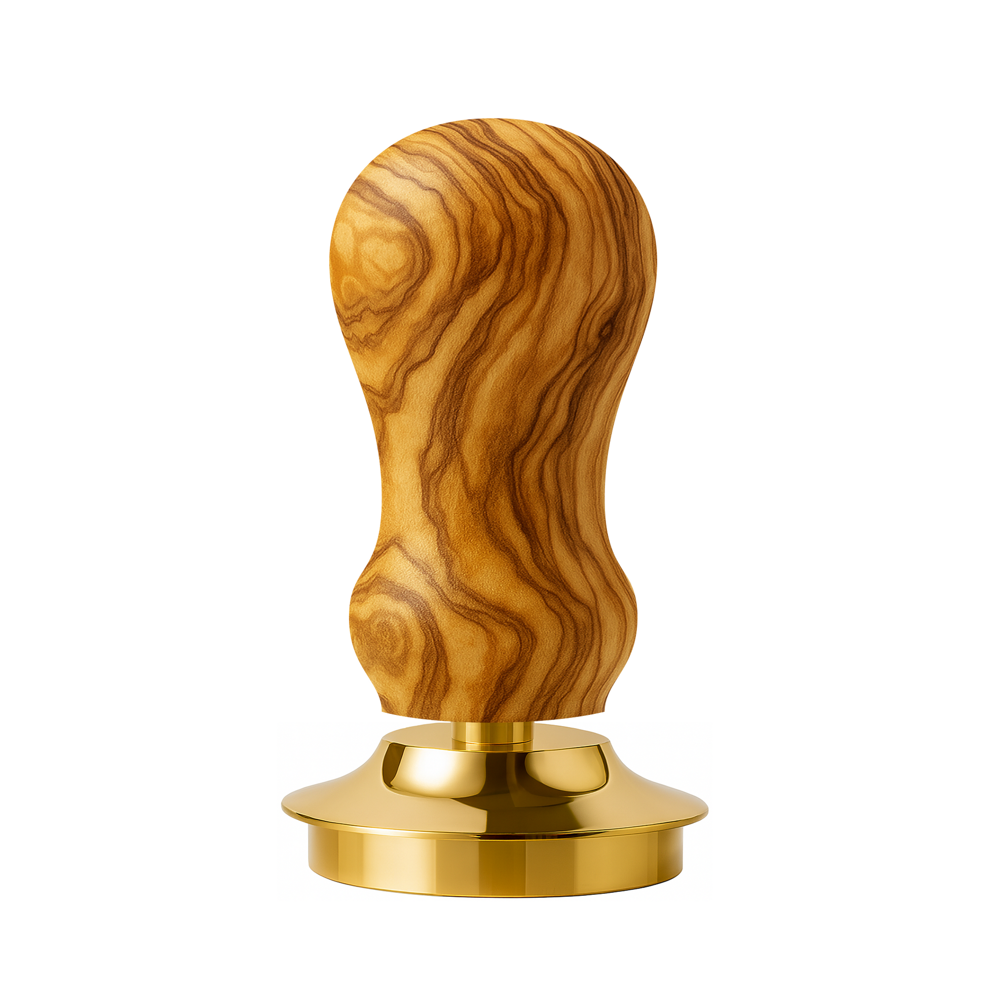 Tamper mit Federung aus Olivenholz