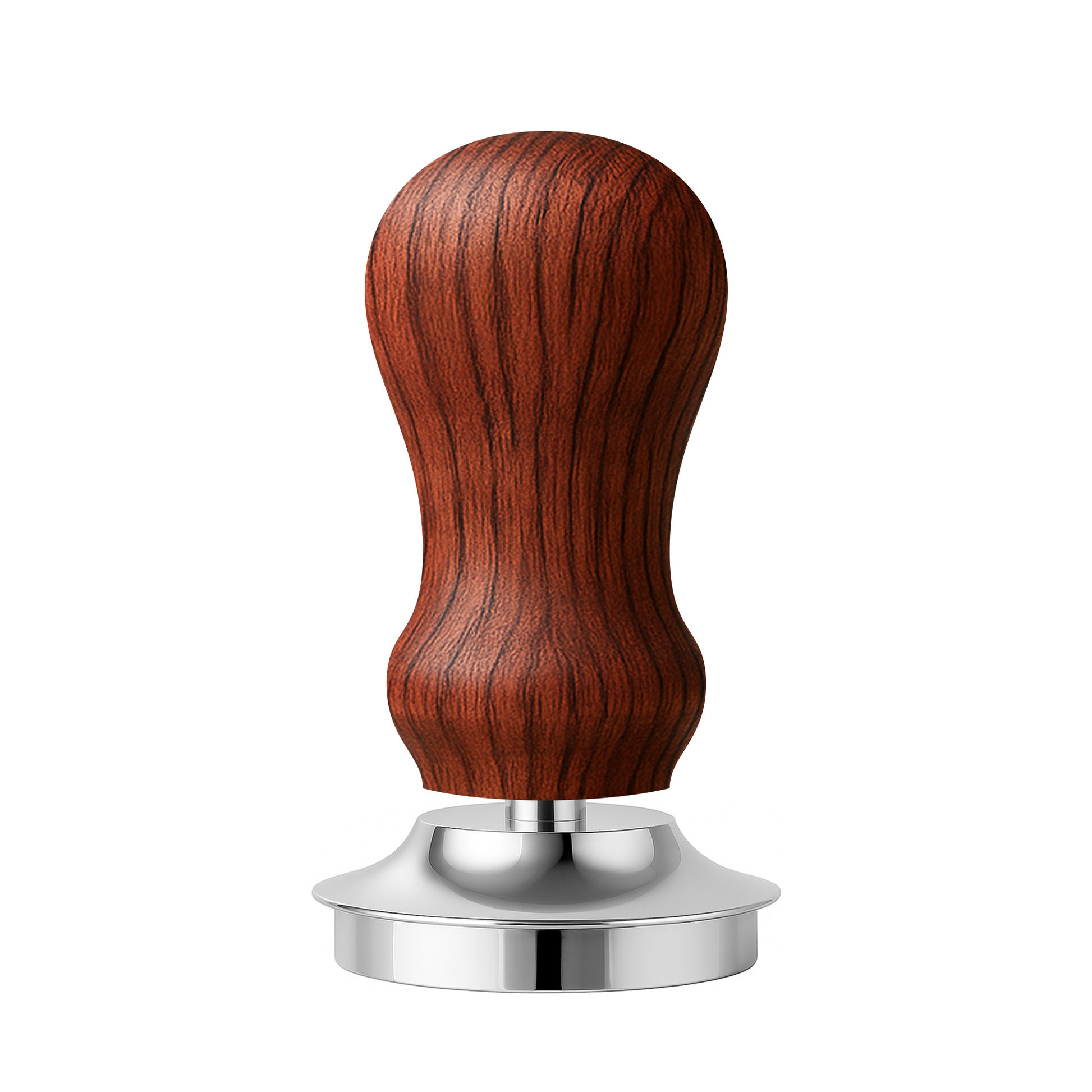 Tamper mit Federung aus Rotweinfass-Holz