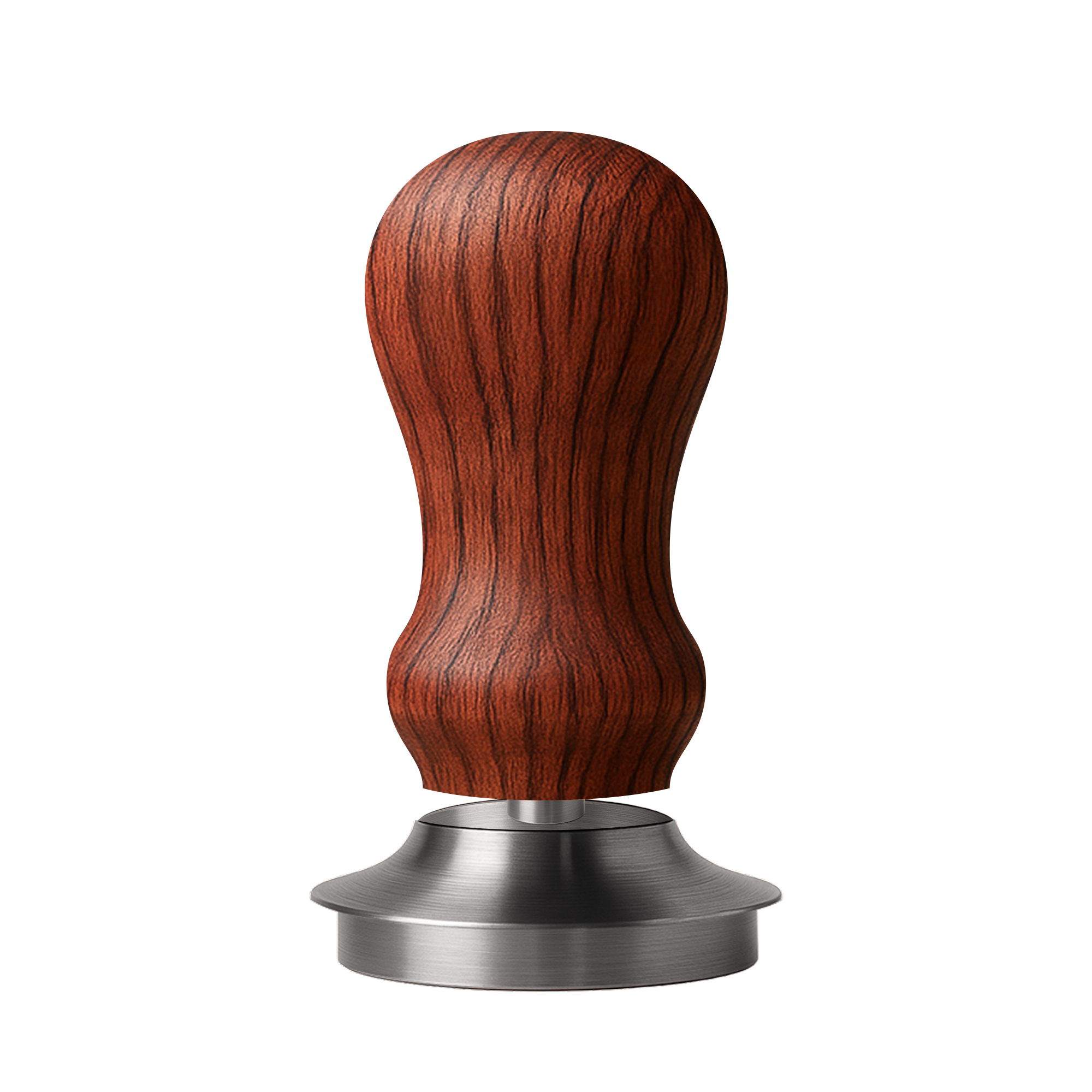 Tamper mit Federung aus Rotweinfass-Holz