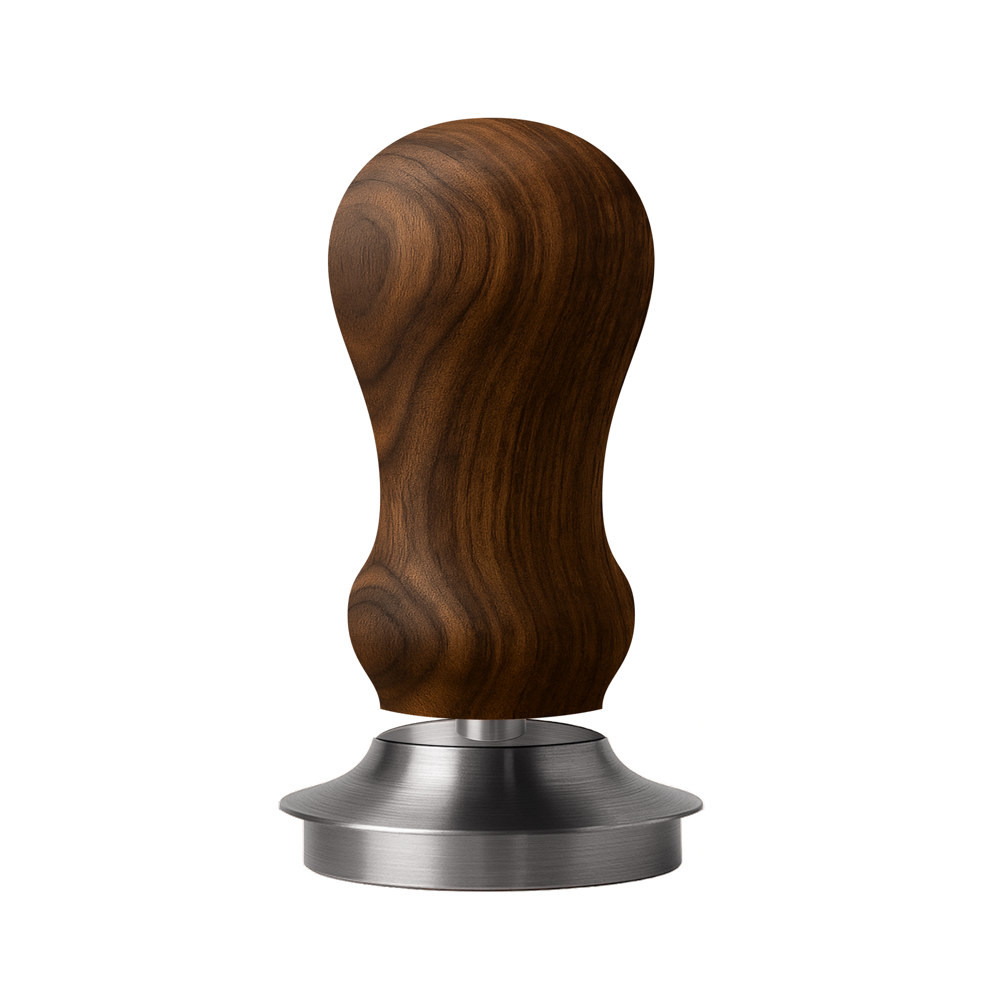 Tamper mit Federung aus Walnussholz