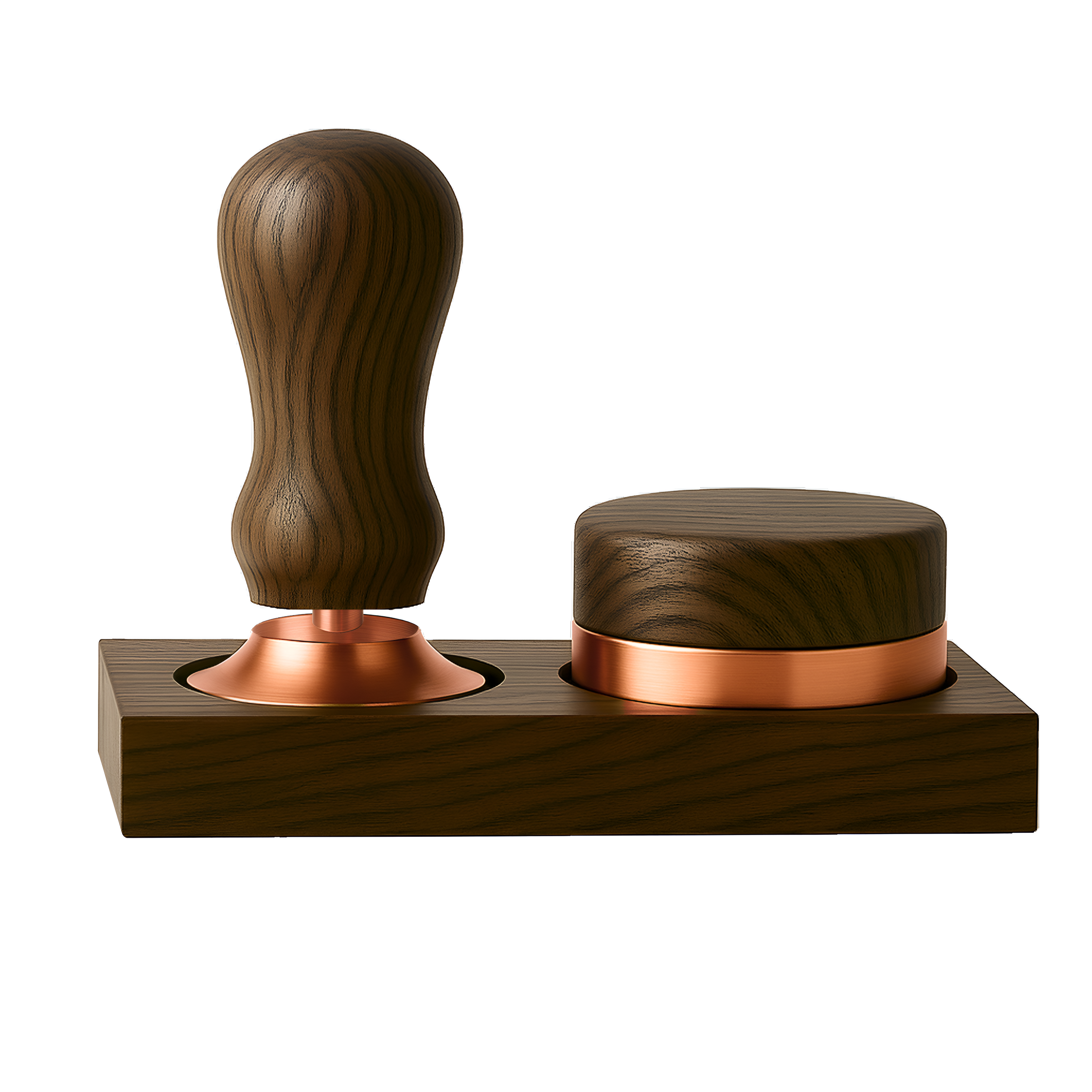 Bundle aus Whiskyfassholz – Tamper mit Federung & Leveler